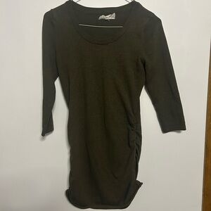 Pink Republic Olive Green 3/4 Sleeve Sweater Dress